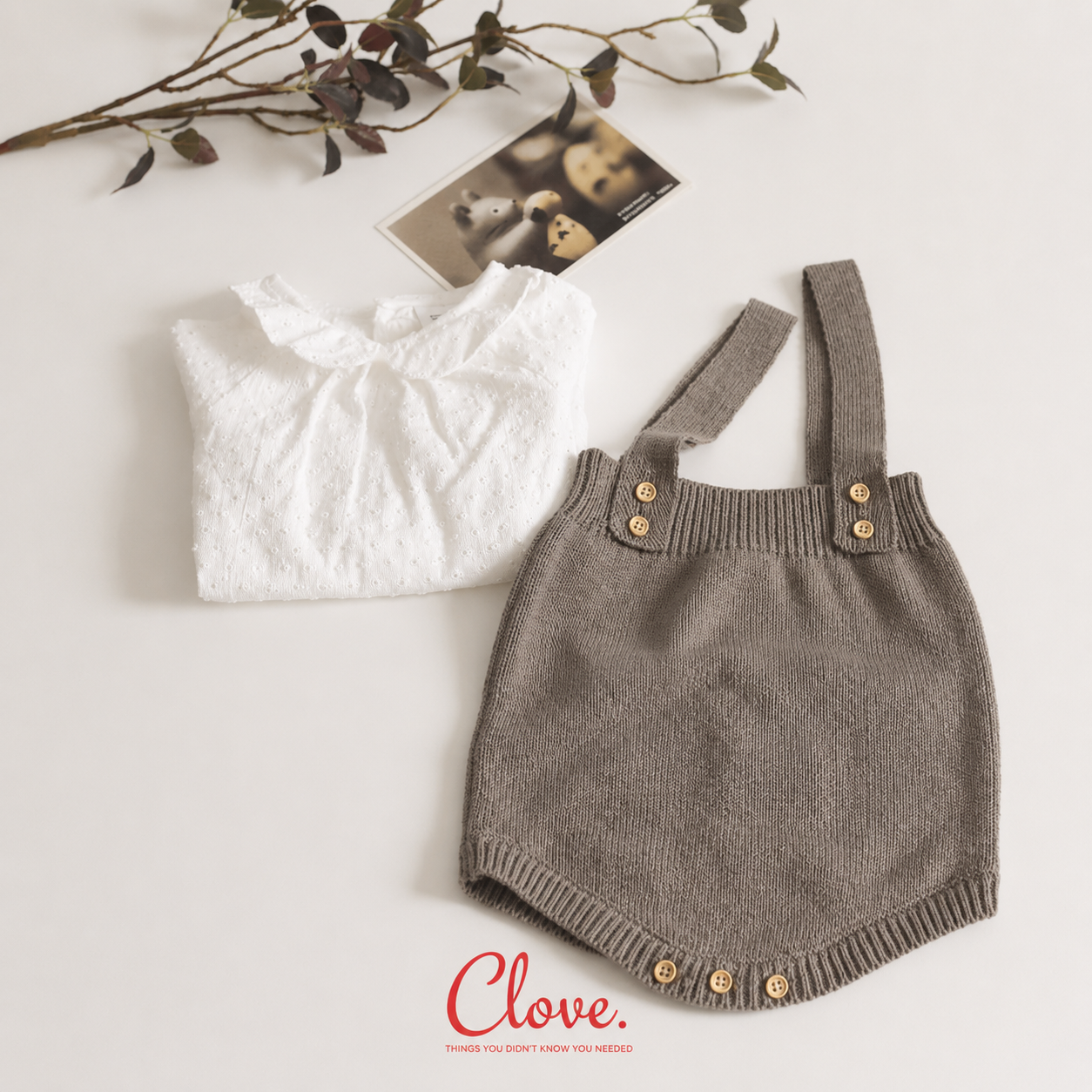 Soft Knit Baby Outfit Set