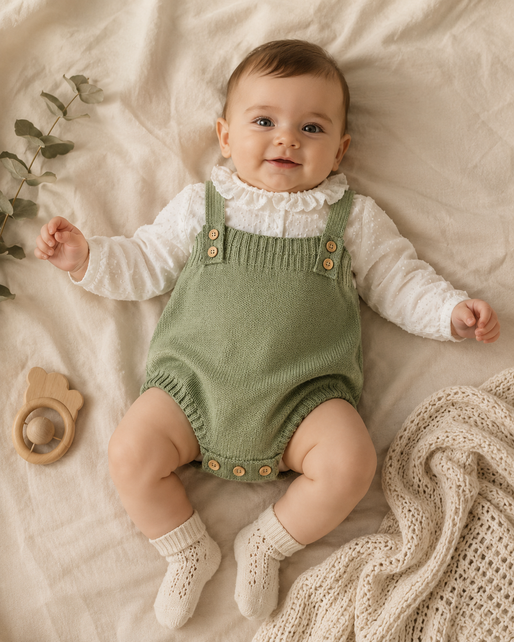 Soft Knit Baby Outfit Set