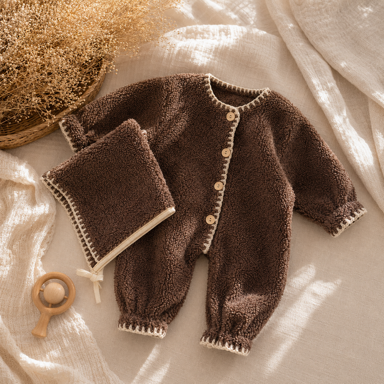 Luna Teddy Romper Set