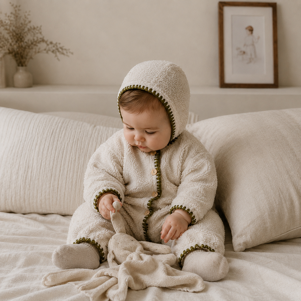 Luna Teddy Romper Set