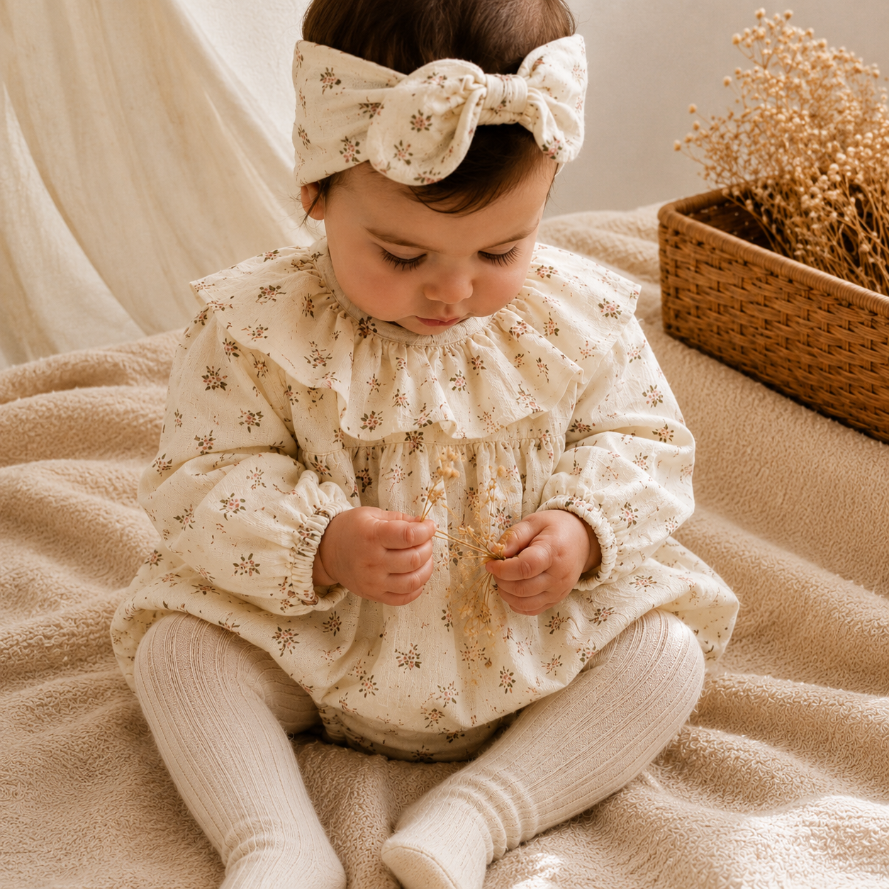 Elodie Floral Baby Romper