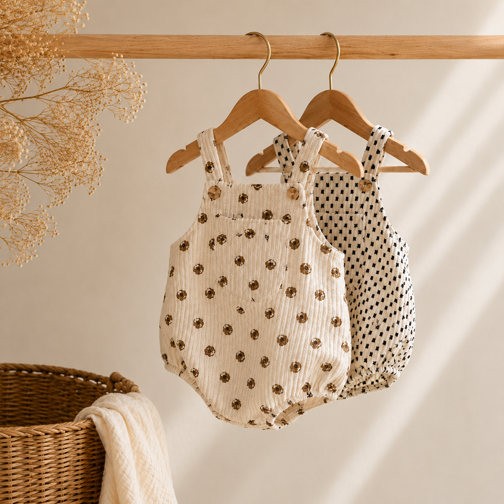 Oliver Textured Baby Romper